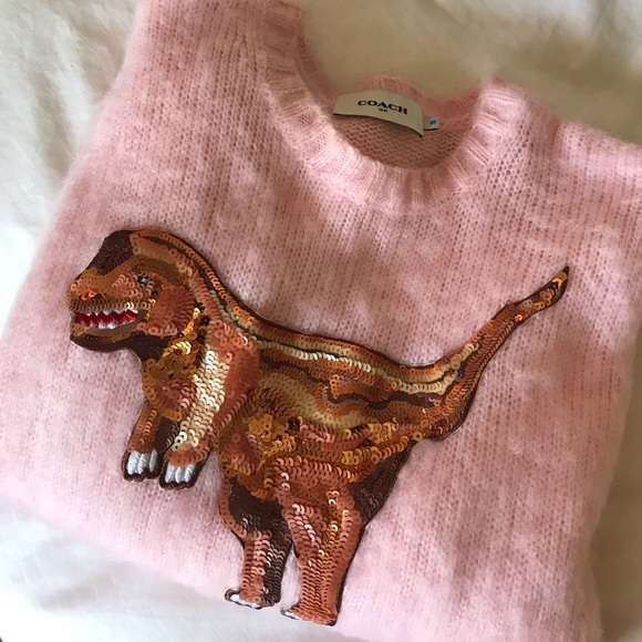 COACH 1941 T-rexy dino cashmere sweater Sz S